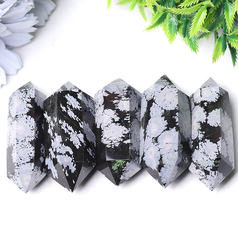 2-2.5 inch Snowflake Obsidian Double Terminated Point