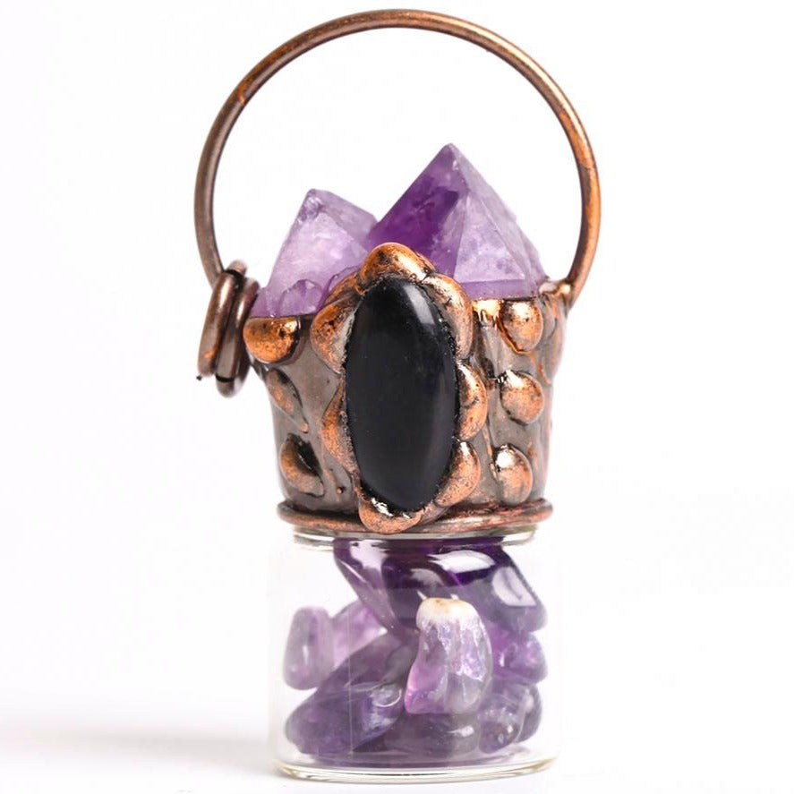 2.2 Inch Amethyst Crystal Pendant for Spiritual Healing