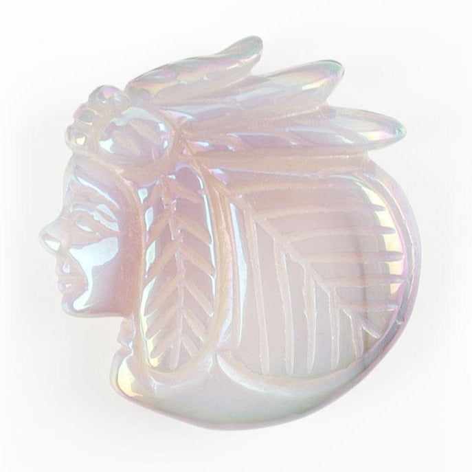 Figurine en cristal d'agate druzy Aura Angel de 2,2 pouces