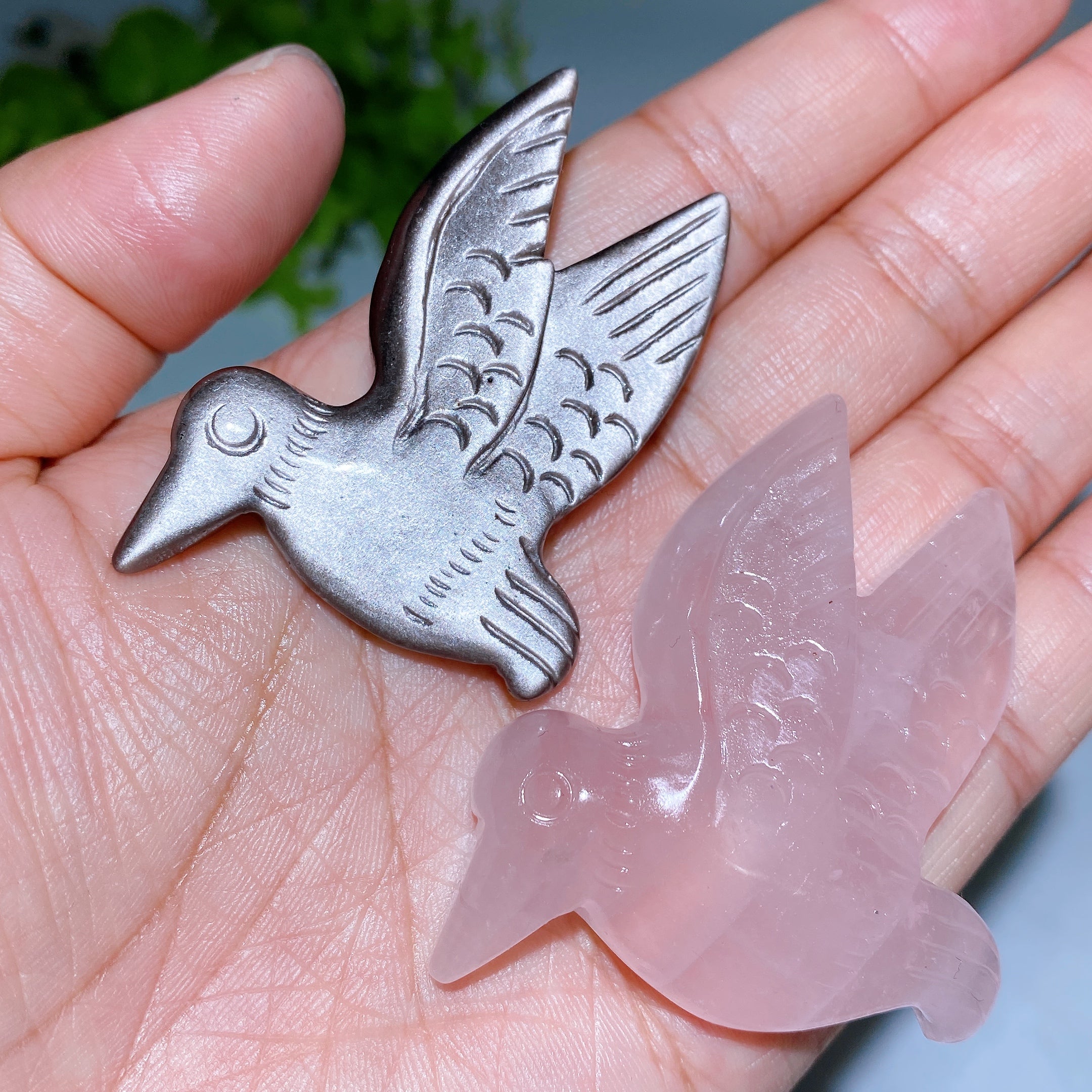 Sculpture de guérison en cristal de colibri de 2,2 pouces