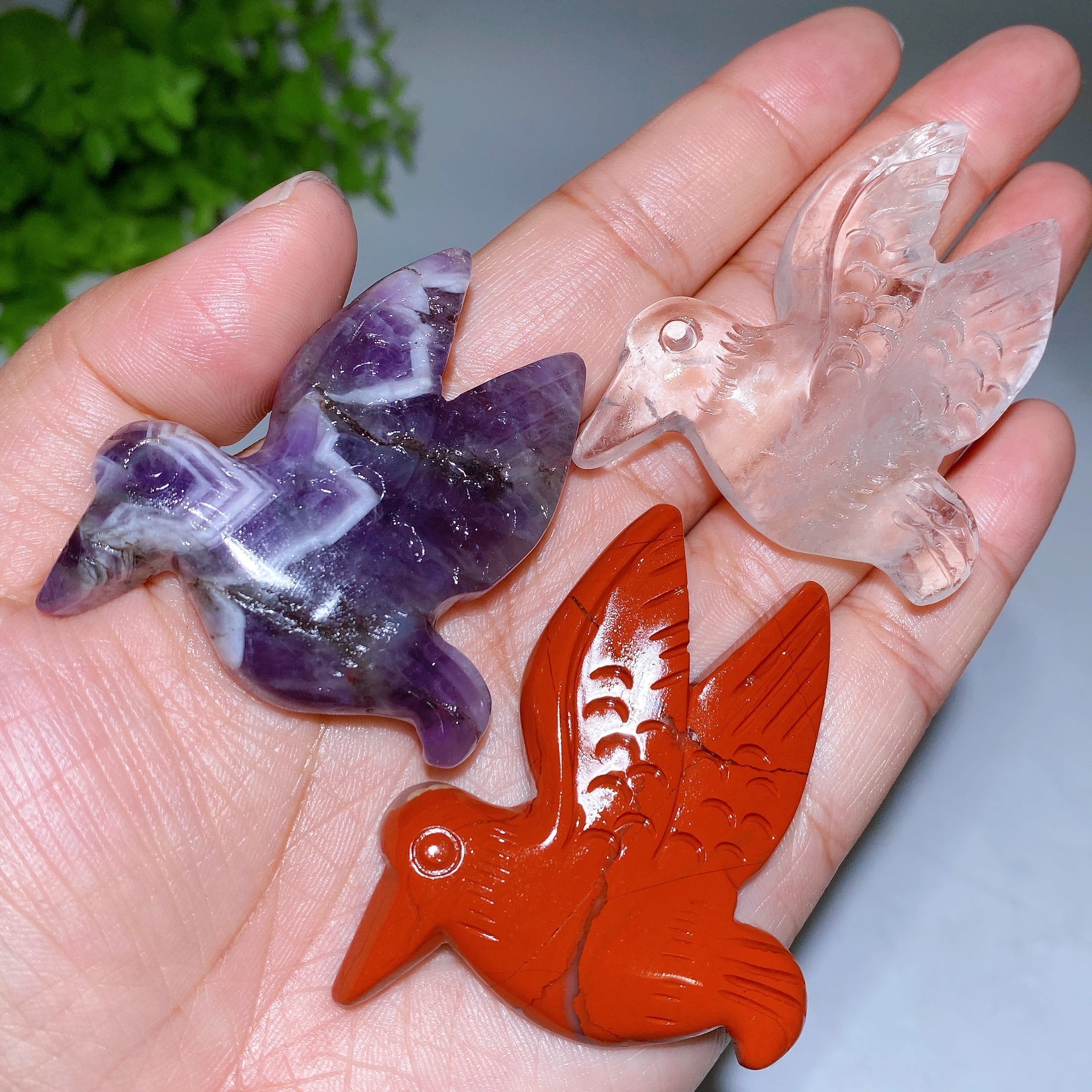 Sculpture de guérison en cristal de colibri de 2,2 pouces