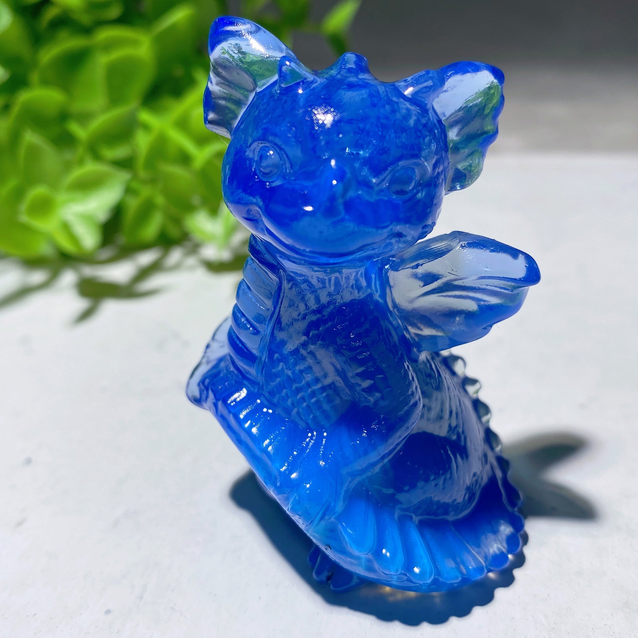 Sculpture de dragon en cristal mixte de 2,2 pouces pour la guérison
