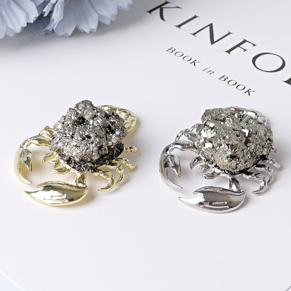 Mini spécimen de cristal de pyrite de scorpion de 2,2 pouces