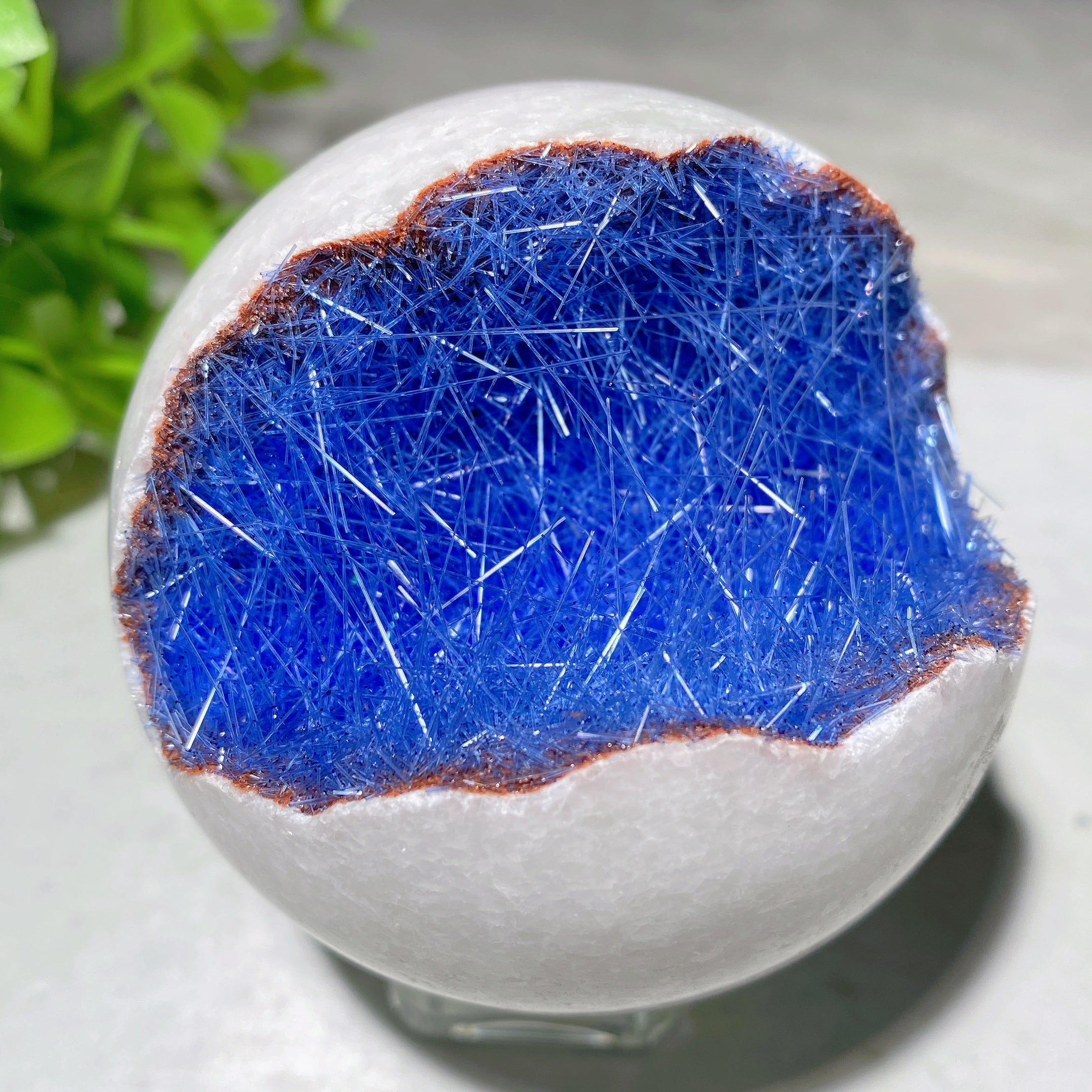 Sphère de jade en cuivre de 2,3 à 2,5 pouces pour la guérison par les cristaux