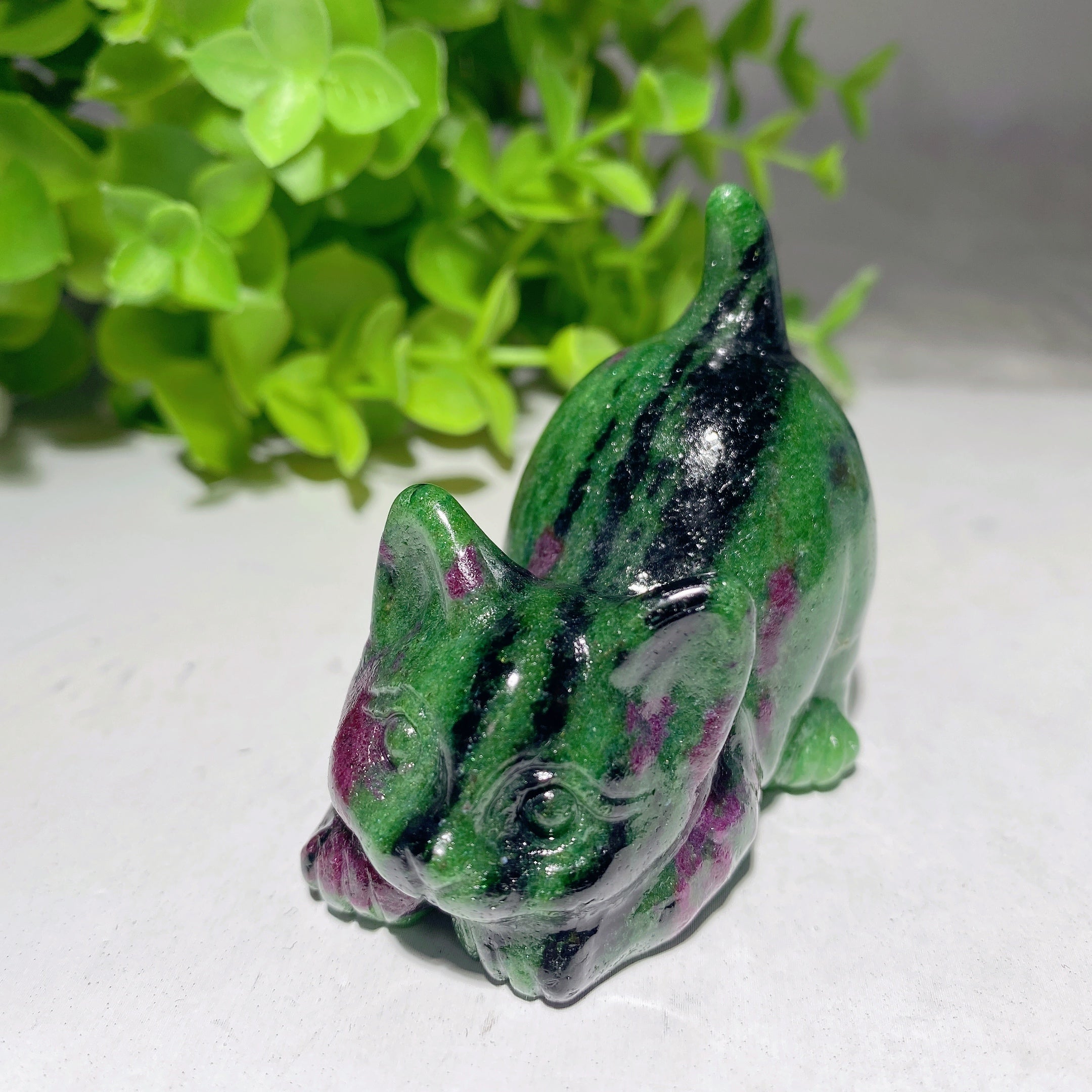 2.3 inch Mixed Crystal Cat Figurines for Healing & Decor