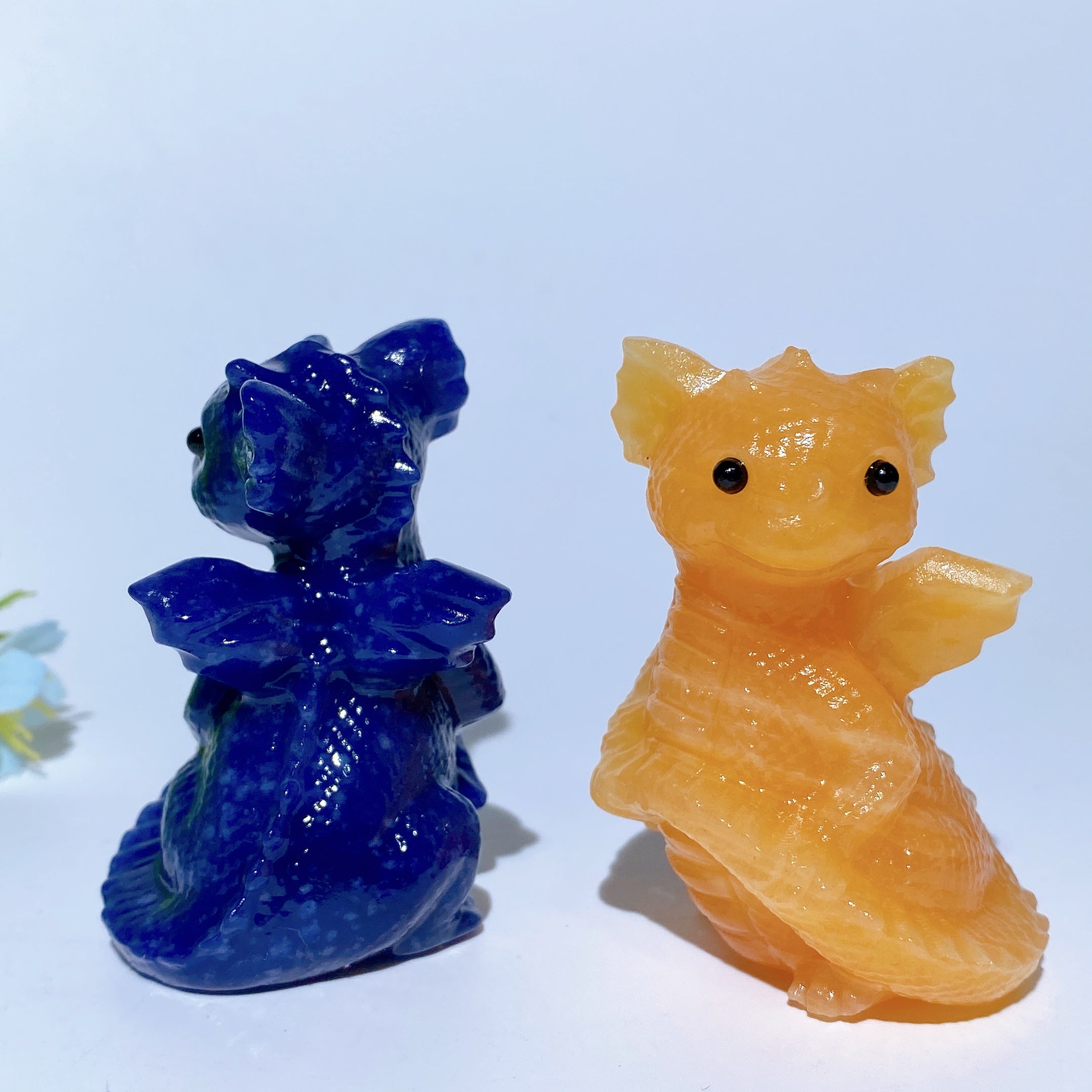 Figurines de dragon en cristal mixte de 2,3 pouces pour l'énergie de guérison