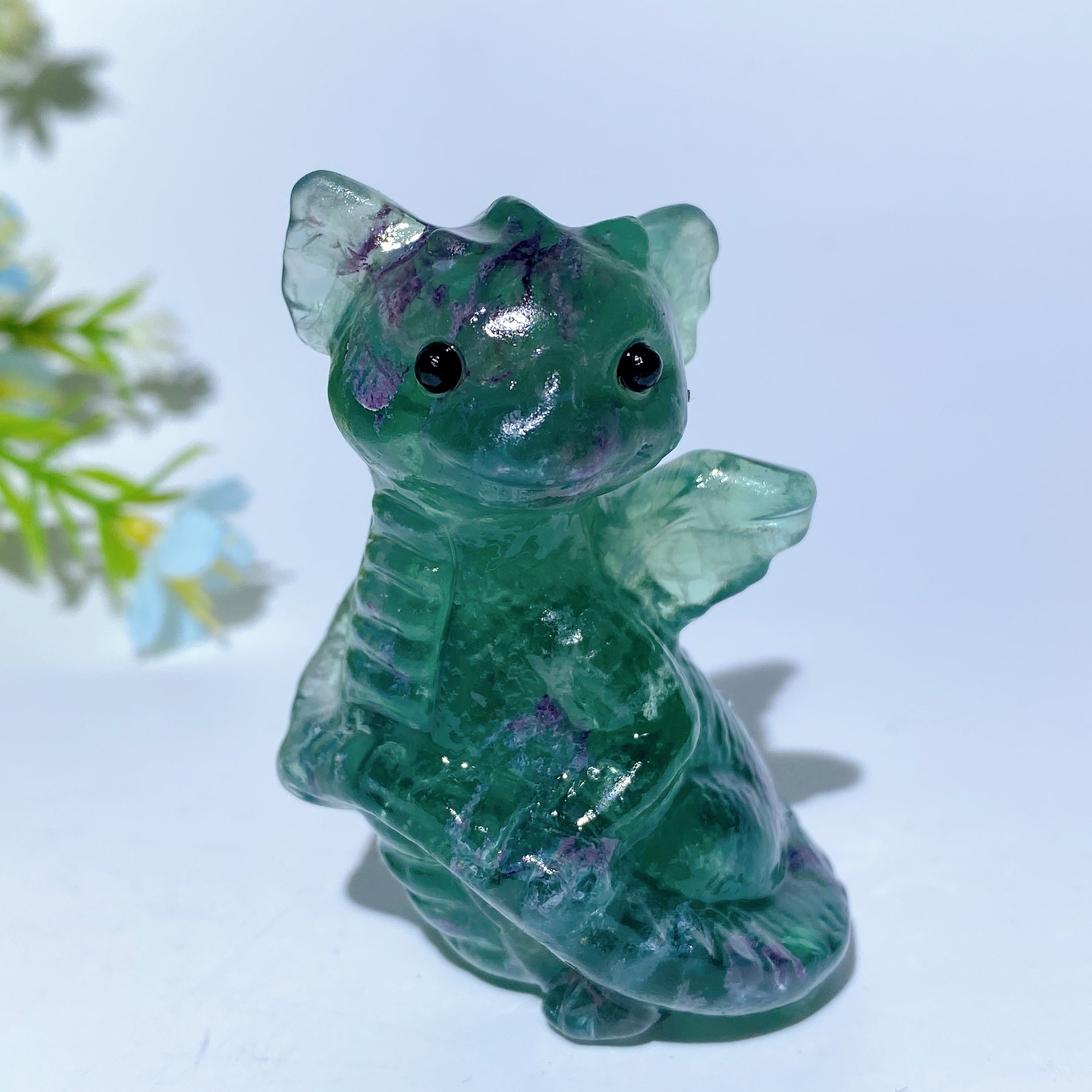 Figurines de dragon en cristal mixte de 2,3 pouces pour l'énergie de guérison