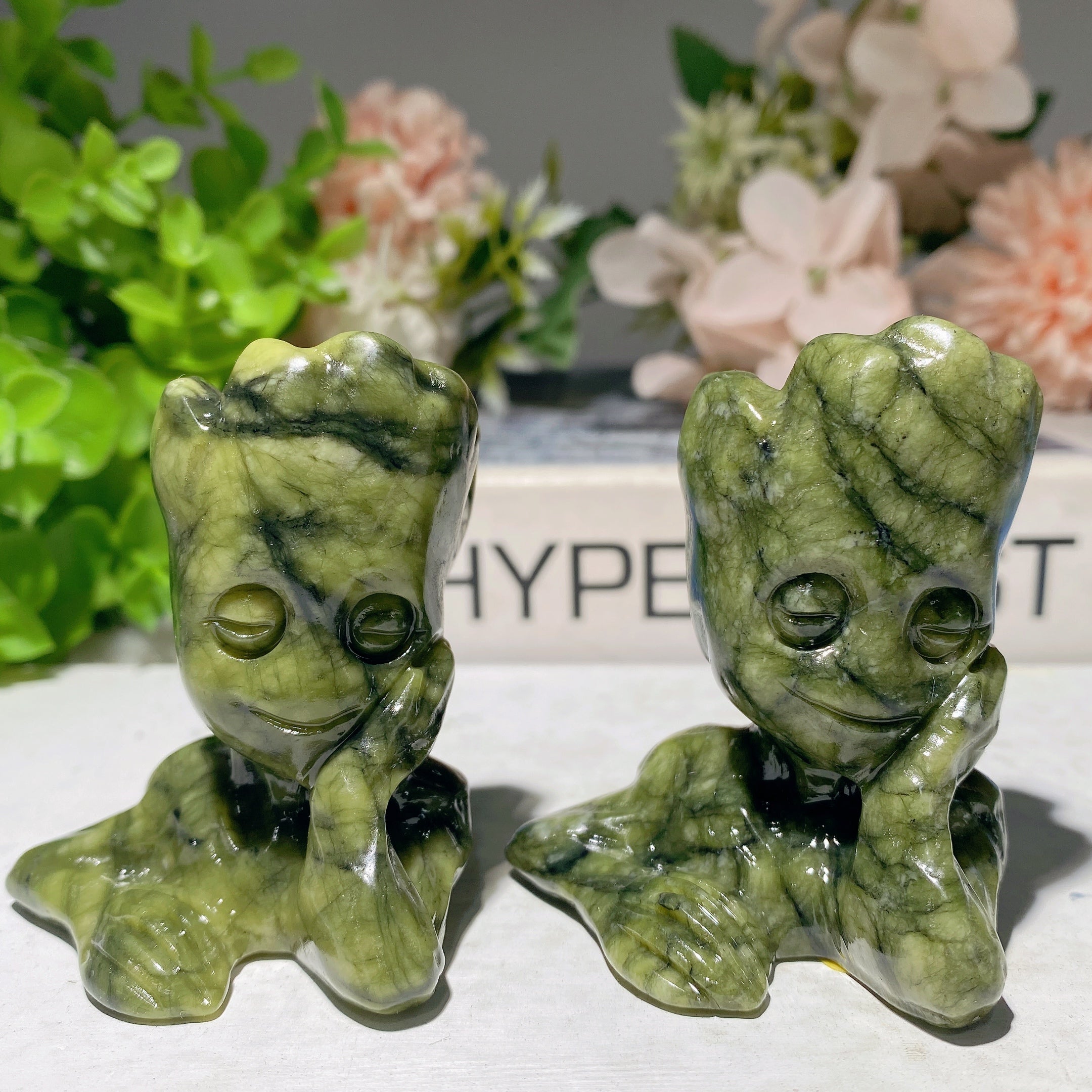 2.3 Inch Serpentine Crystal Figurine Carving for Healing