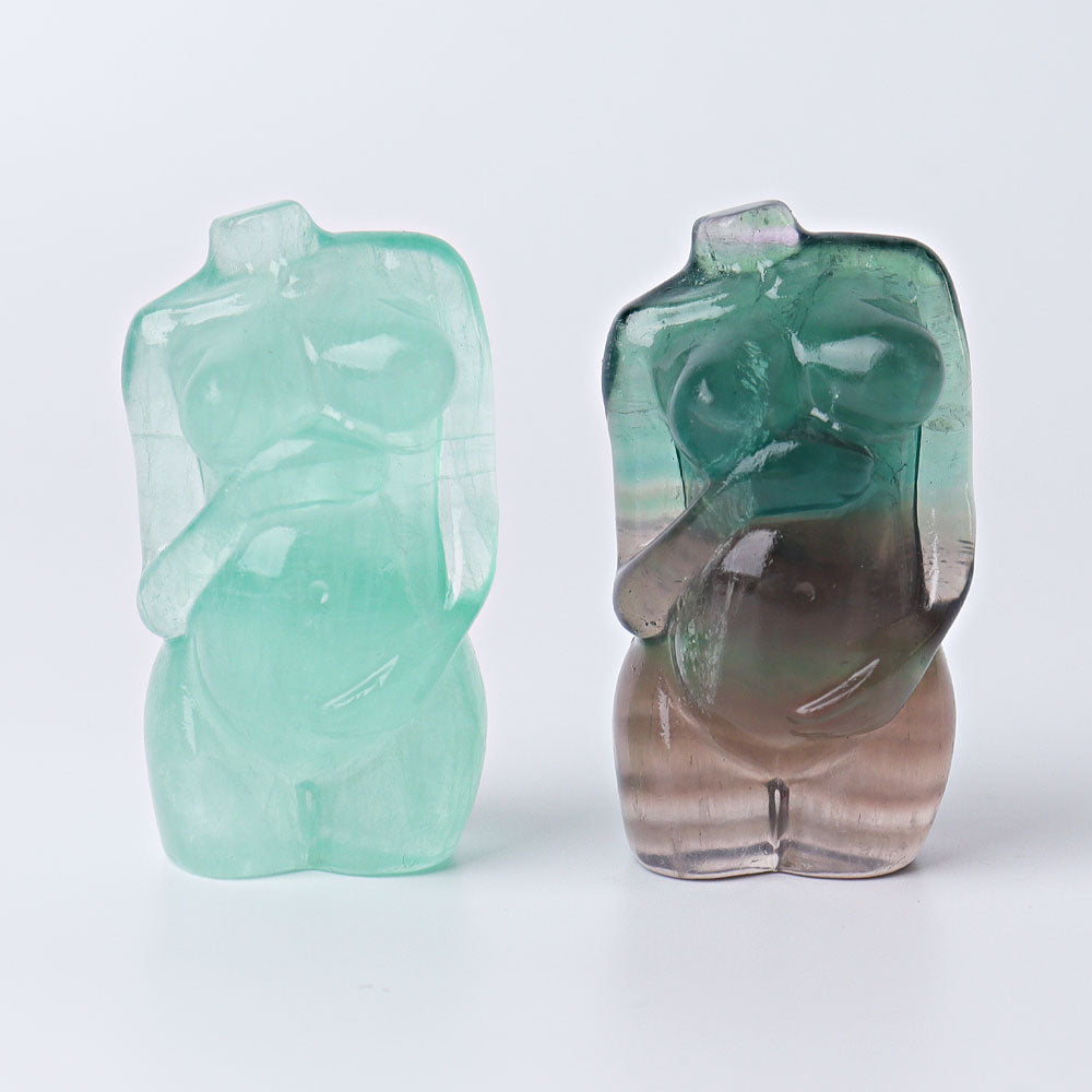 2.4 Inch Fluorite Crystal Figurine Carving for Healing