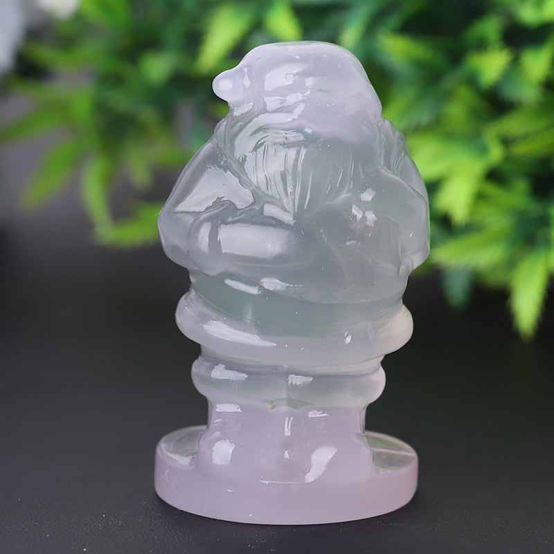 Figurine de Père Noël en cristal de fluorite de 2,4 pouces