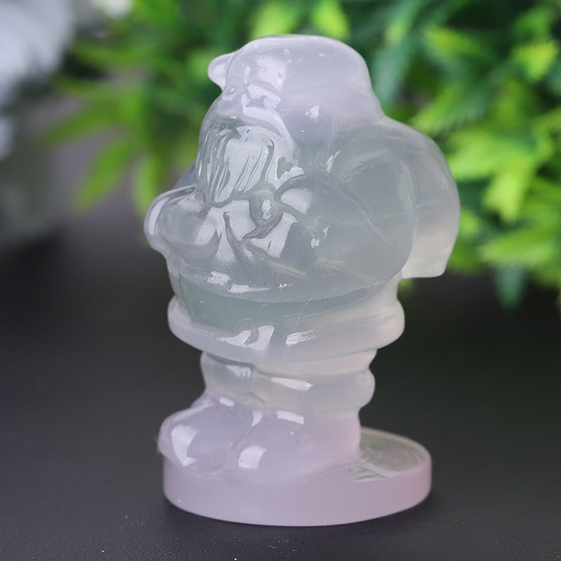 Figurine de Père Noël en cristal de fluorite de 2,4 pouces