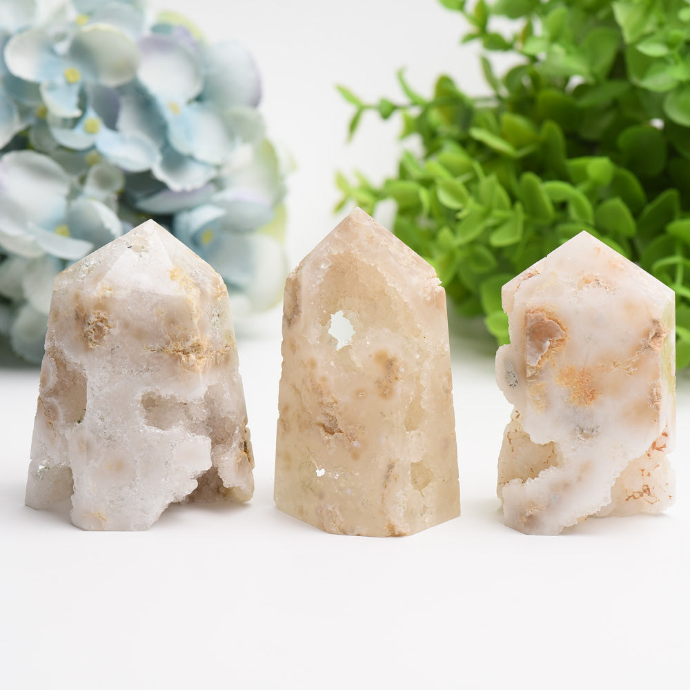2.5-4.5 inch Druzy Quartz Healing Tower for Energy Balance