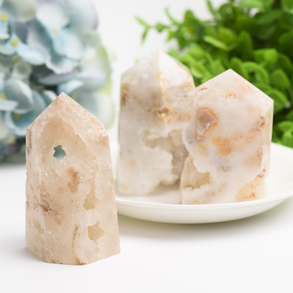 2.5-4.5 inch Druzy Quartz Healing Tower for Energy Balance