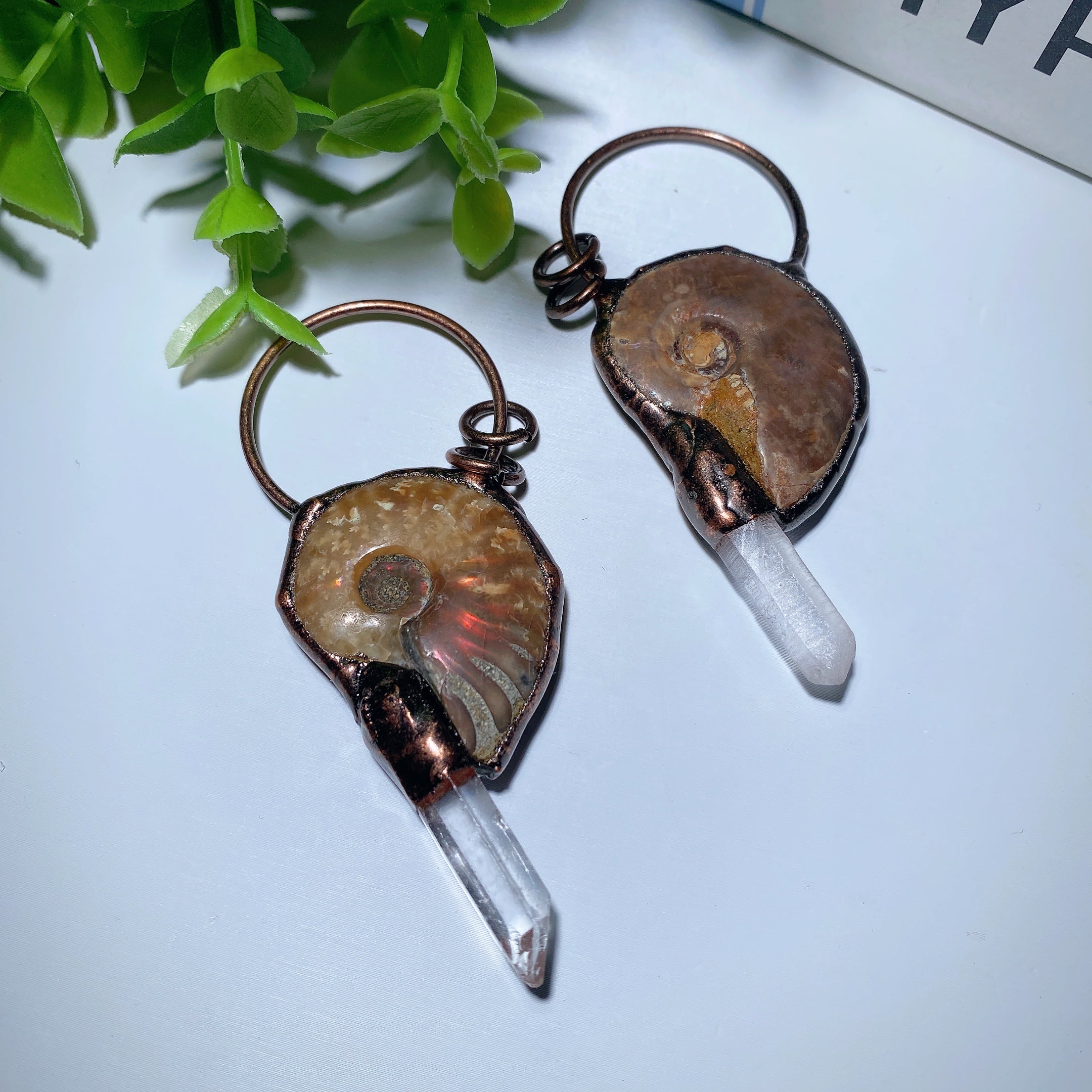 2.5 Inch Ammonite Crystal Pendant for Spiritual Protection