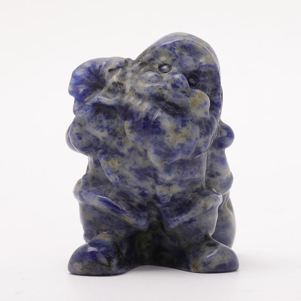 Figurine décorative en cristal de sodalite du Père Noël de 2,5 pouces