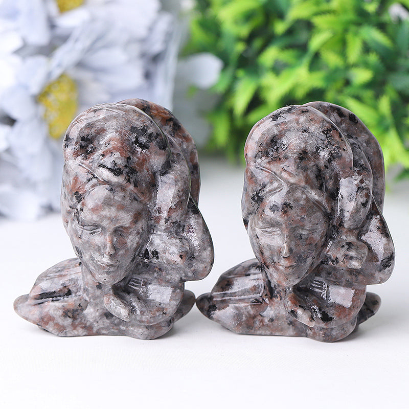Figurine en cristal Yooperlite Medusa de 2,5 pouces pour la guérison