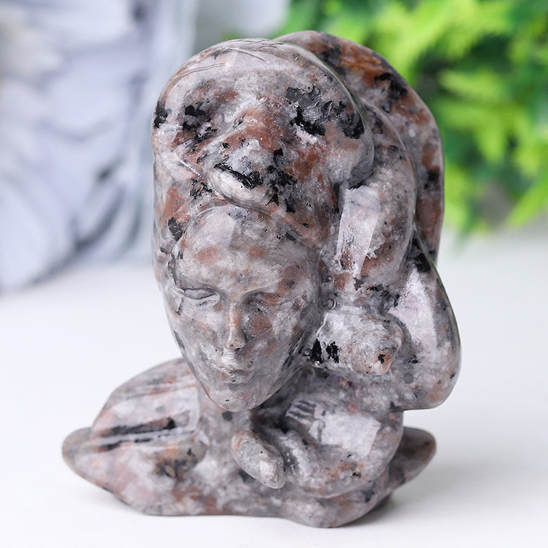 Figurine en cristal Yooperlite Medusa de 2,5 pouces pour la guérison