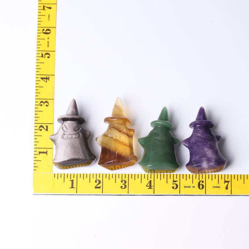 Figurines fantômes en cristal sculptées à la main de 2,7 pouces