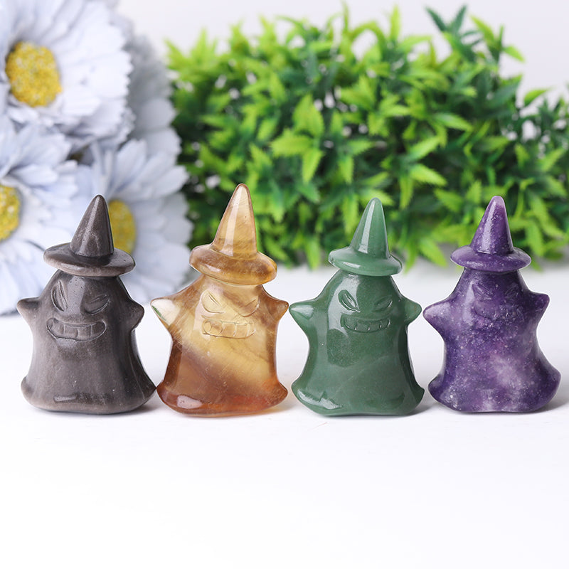 Figurines fantômes en cristal sculptées à la main de 2,7 pouces