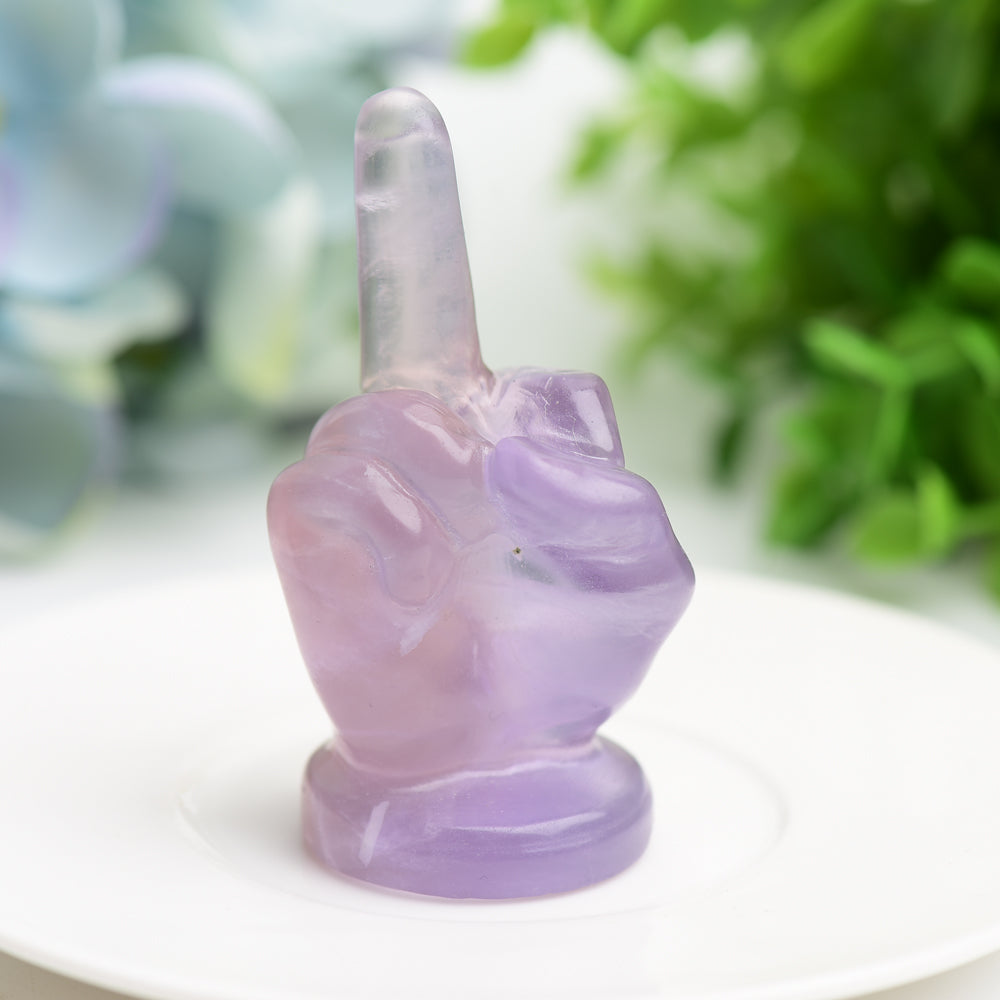 Sculpture de figurine en cristal mixte de 2,7 pouces