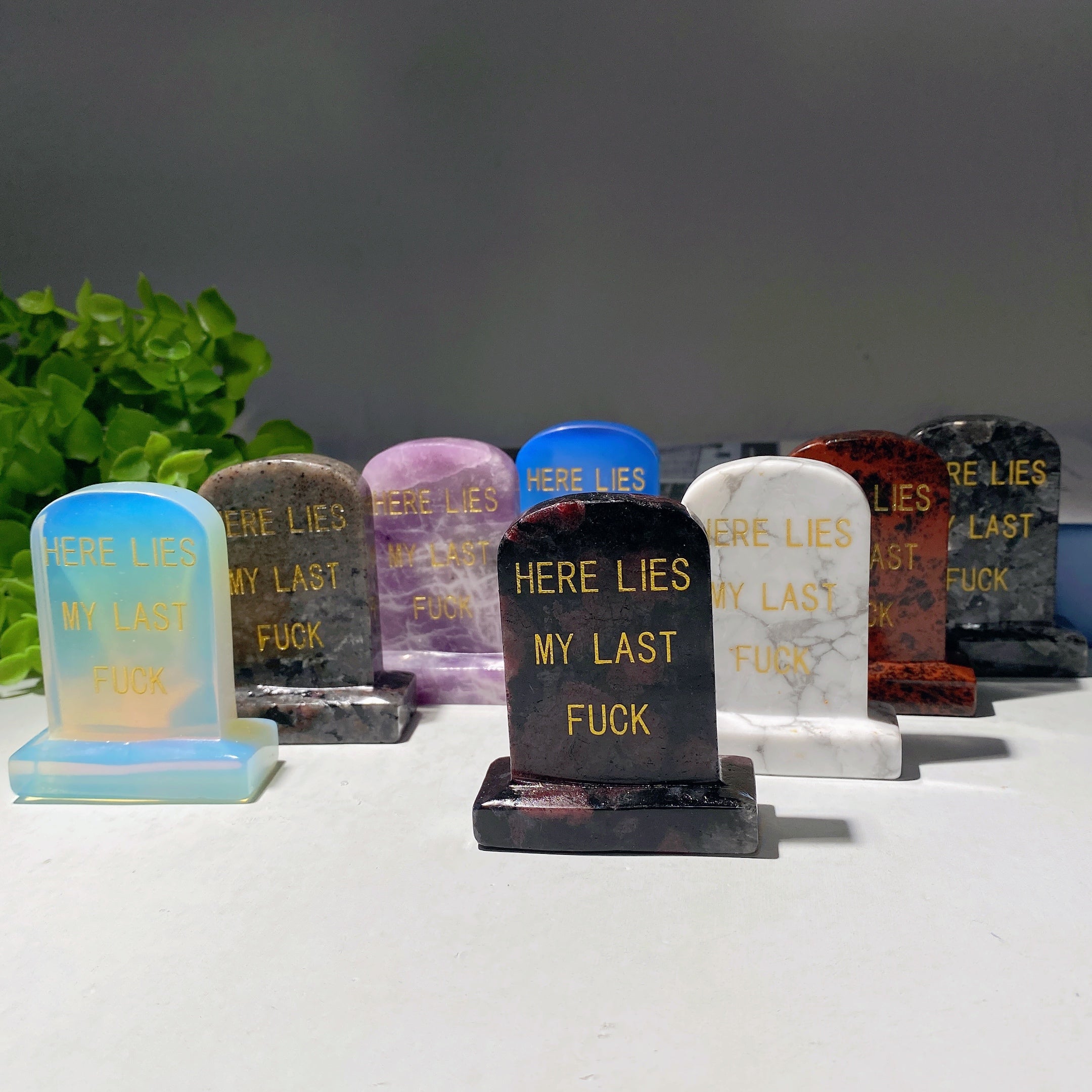 Figurines en cristal mixte de 2,7 pouces avec gravures dorées