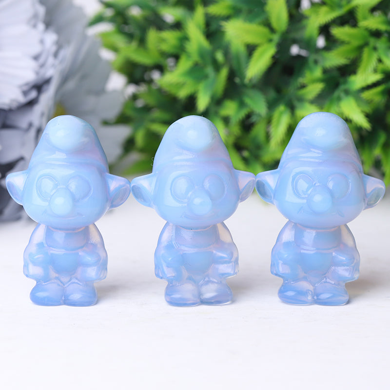 2" Blue Opalite Crystal Figurine 2 Inch Carving