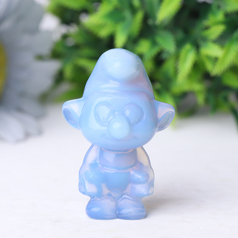 2" Blue Opalite Crystal Figurine 2 Inch Carving