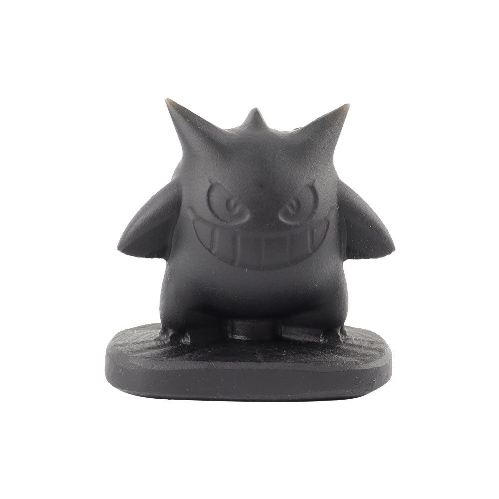 Figurine sculptée de diable en obsidienne noire de 2 pouces