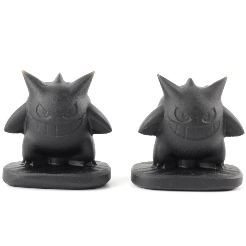 Figurine sculptée de diable en obsidienne noire de 2 pouces
