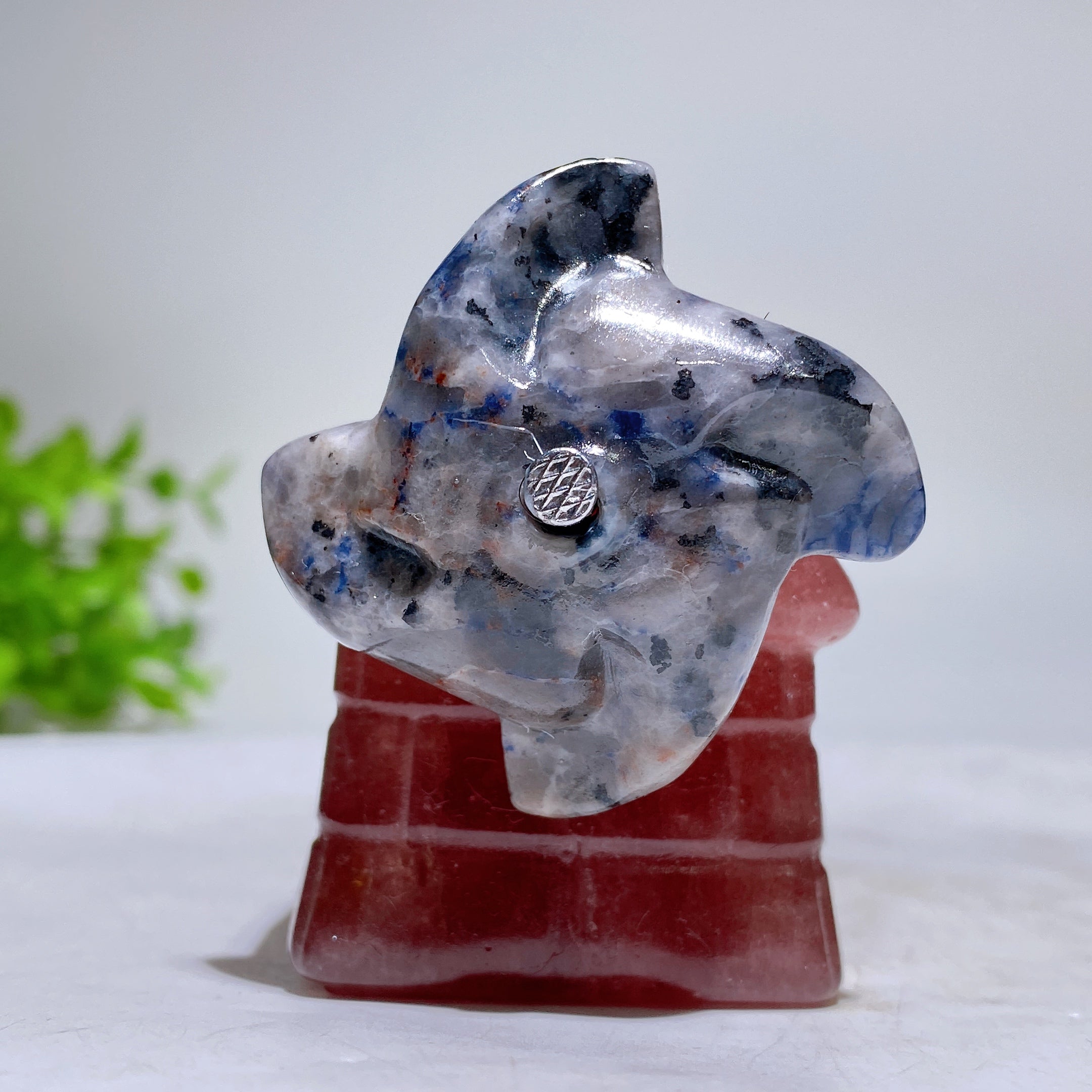 2-Inch Crystal Windmill House Figurine Carving for Healing