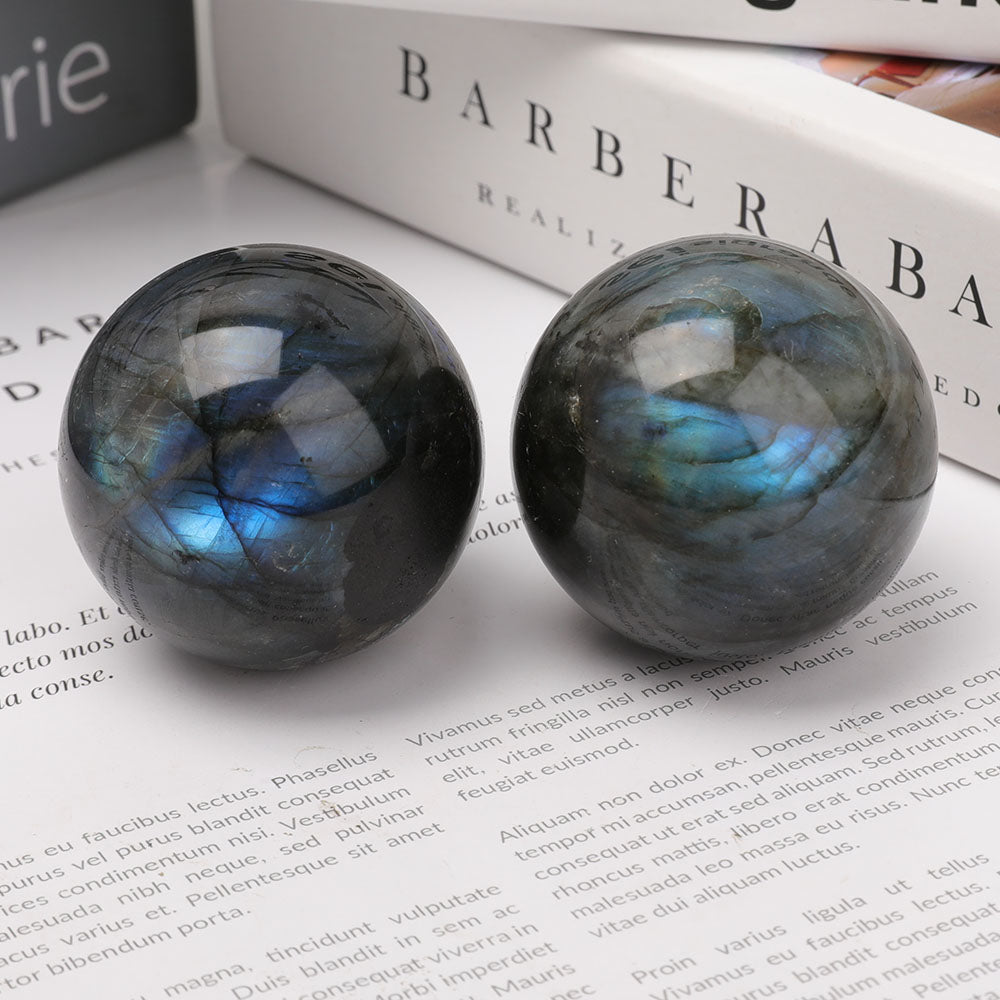 Sphère de cristal de labradorite de 5 cm pour la guérison énergétique