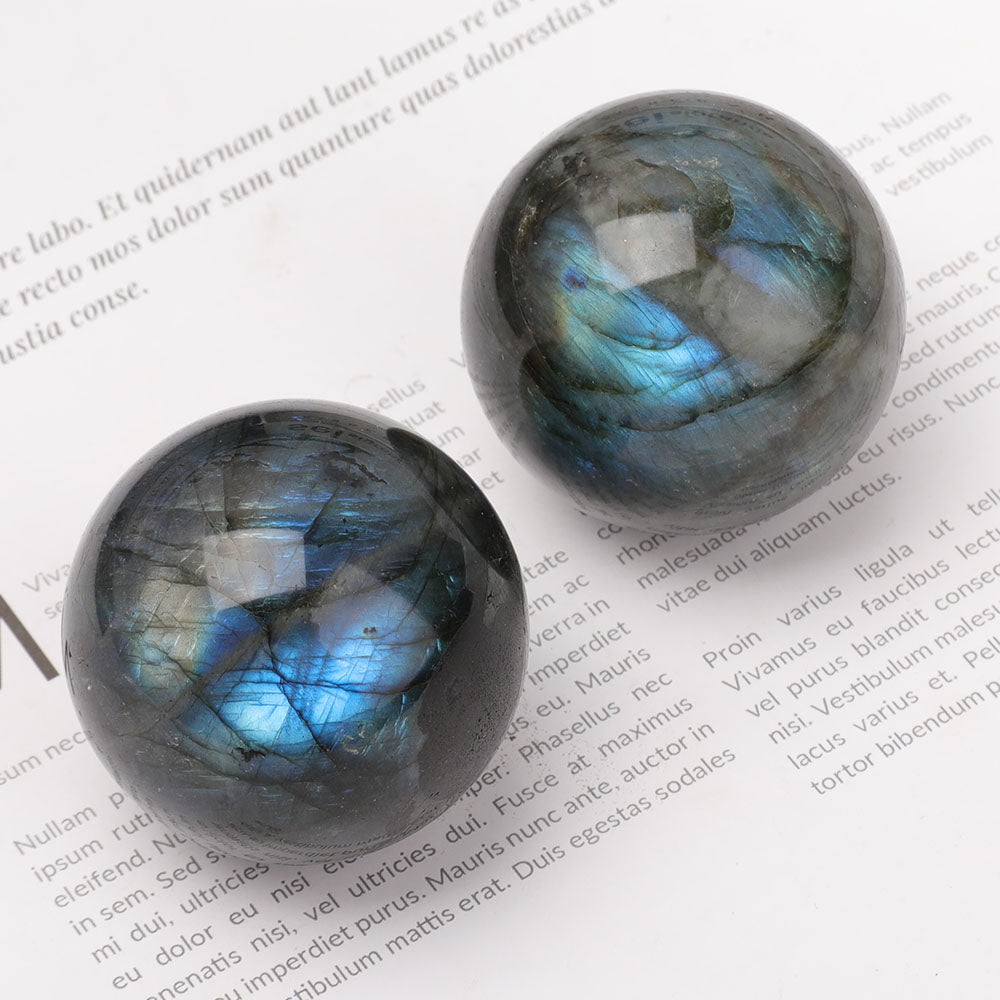 Sphère de cristal de labradorite de 5 cm pour la guérison énergétique