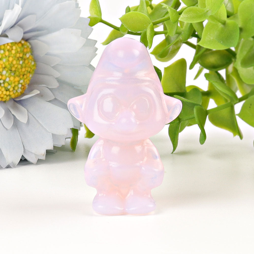 2 inch Pink Opalite Crystal Figurine Carving for Healing