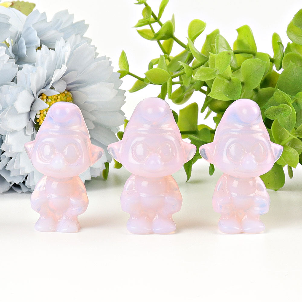 2 inch Pink Opalite Crystal Figurine Carving for Healing