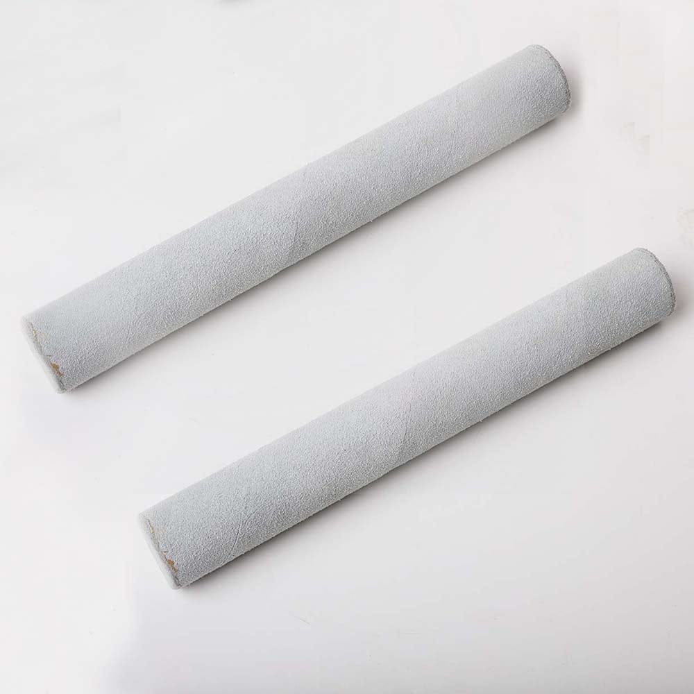 White chalk sticks parallel in 2 PCS Suede Mallets for Crystal Singing Bowl