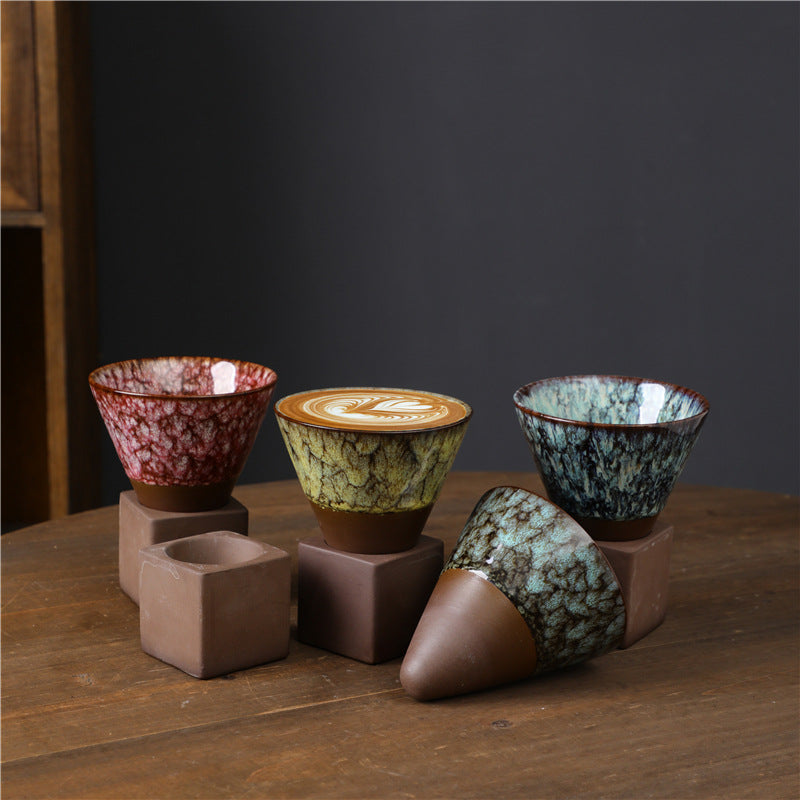 Tasse à café en céramique de 200 ml, idéale pour les rituels de décoration zen.