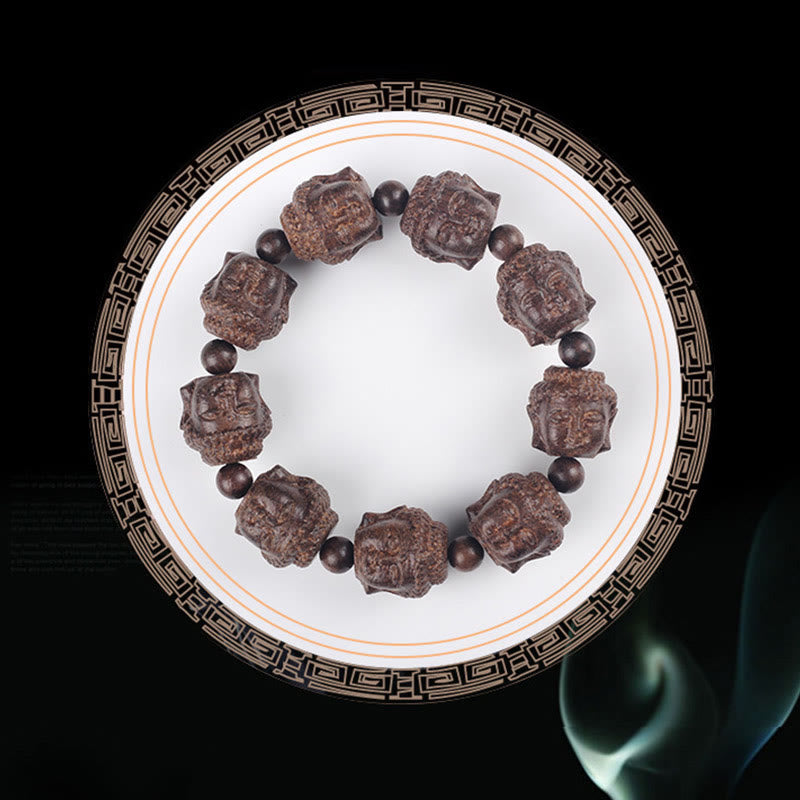 Bracelet calme en bois d'agar de 20 mm pour la méditation et l'équilibre