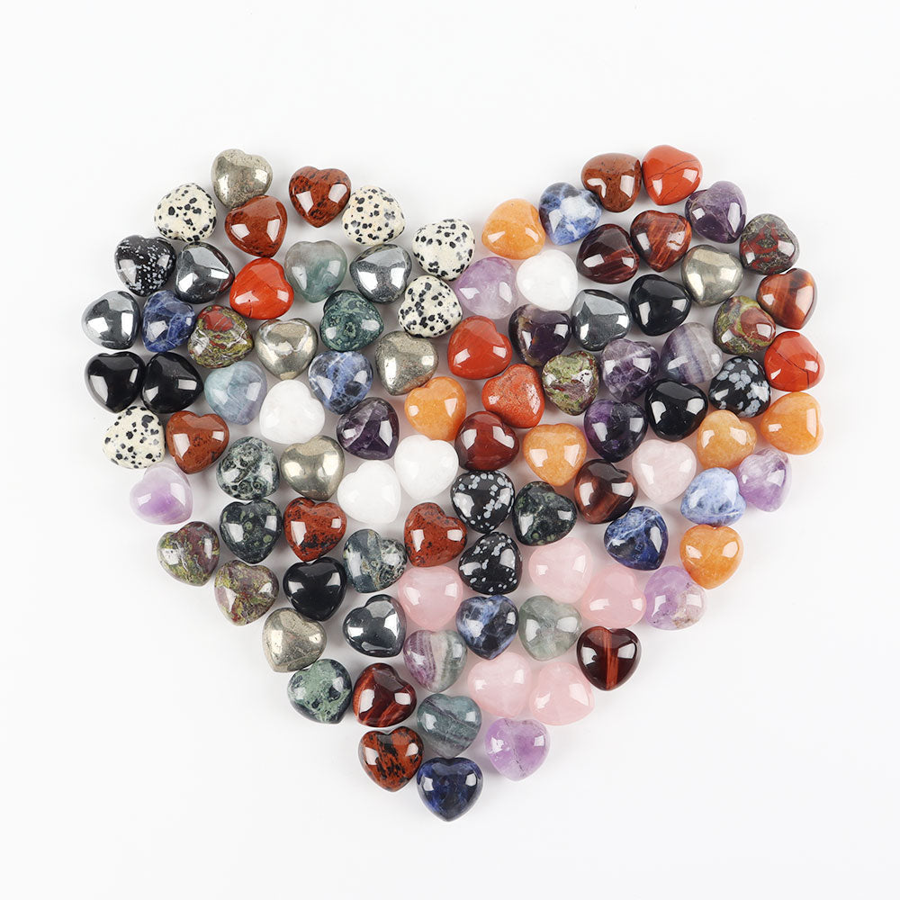 Cœur en cristal naturel de 20 mm pour la guérison du chakra du cœur