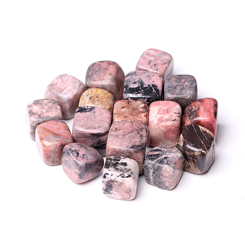 Cubes de cristal de rhodonite de 20 mm pour la guérison et l'énergie
