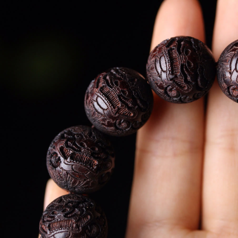 Bracelet PiXiu en bois de rose de 20 mm pour la richesse et le calme
