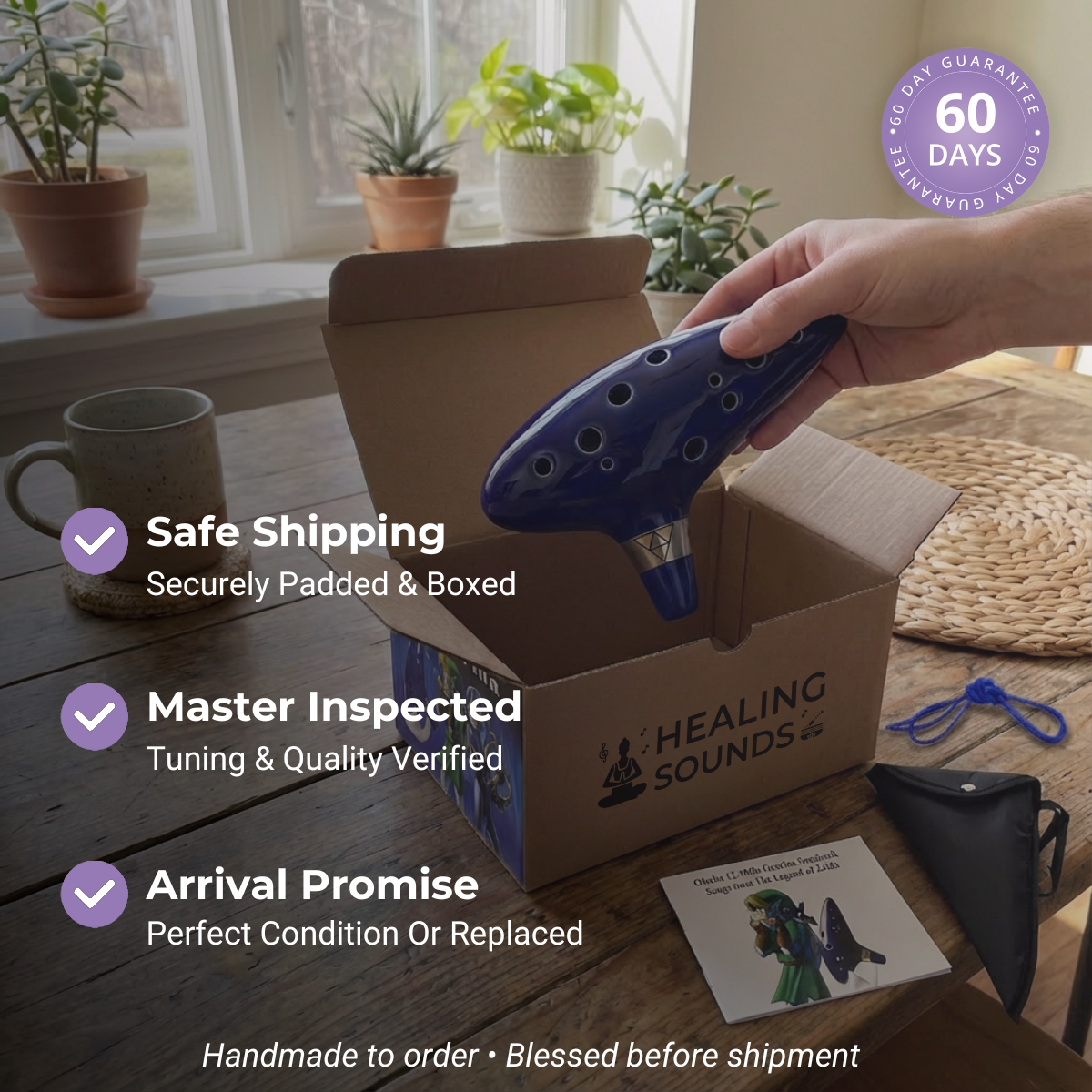 Ocarina triple alto en do à 21 trous, instrument de musique de collection