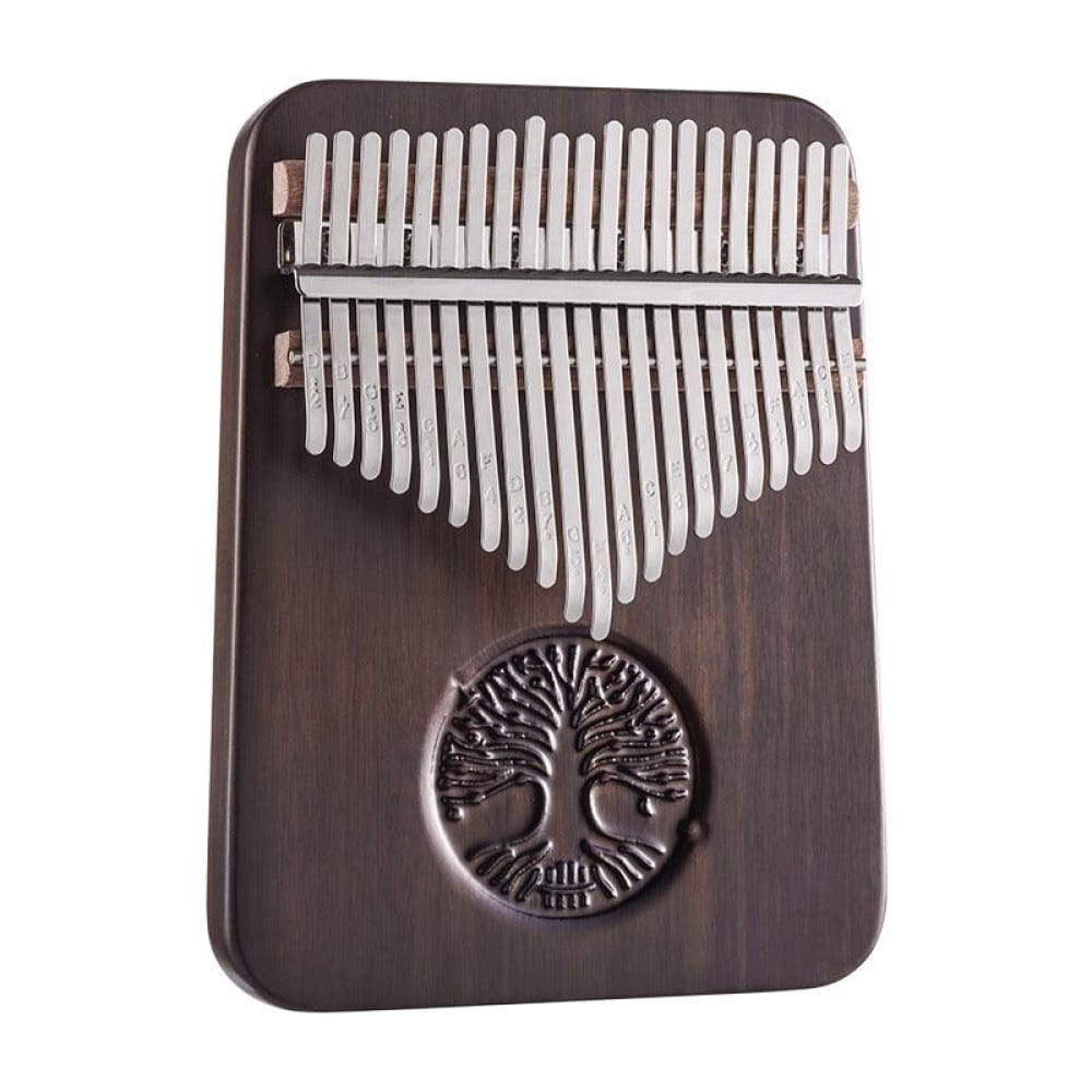 Wooden Kalimba thumb piano with Tree of Life design, 21 Key Walnut for meditation music