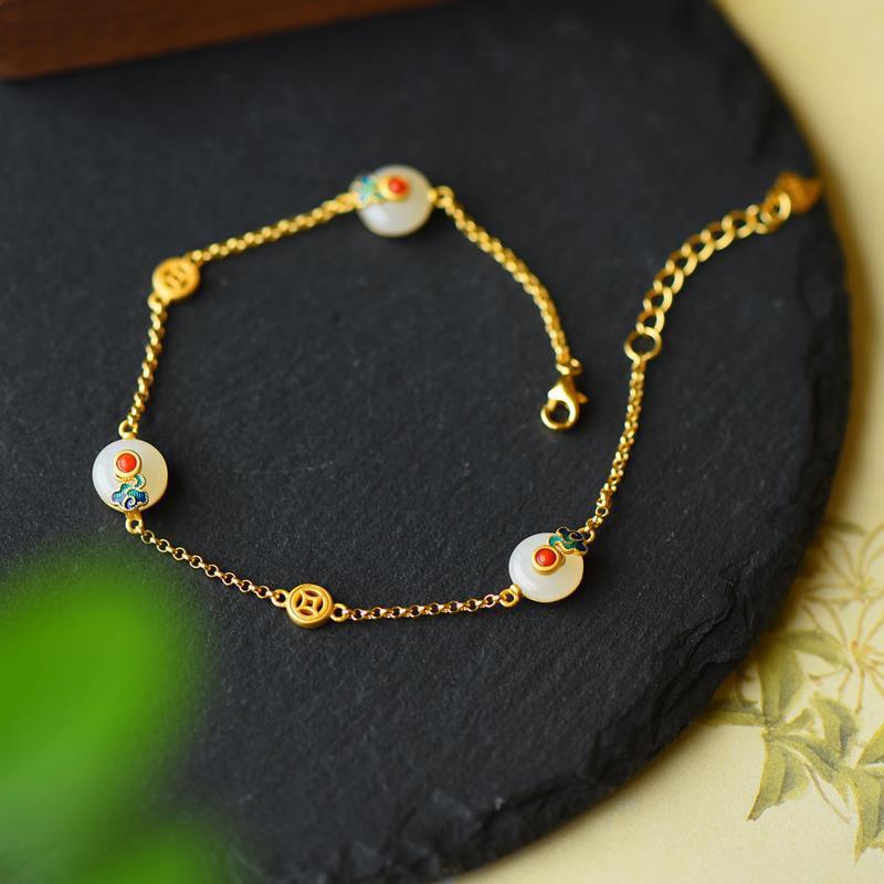 Bracelet de protection en jade blanc | Chance et harmonie