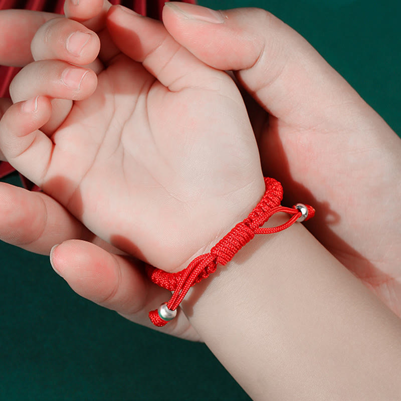 Bracelet spirituel en argent sterling pour enfants avec breloque personnage Fu