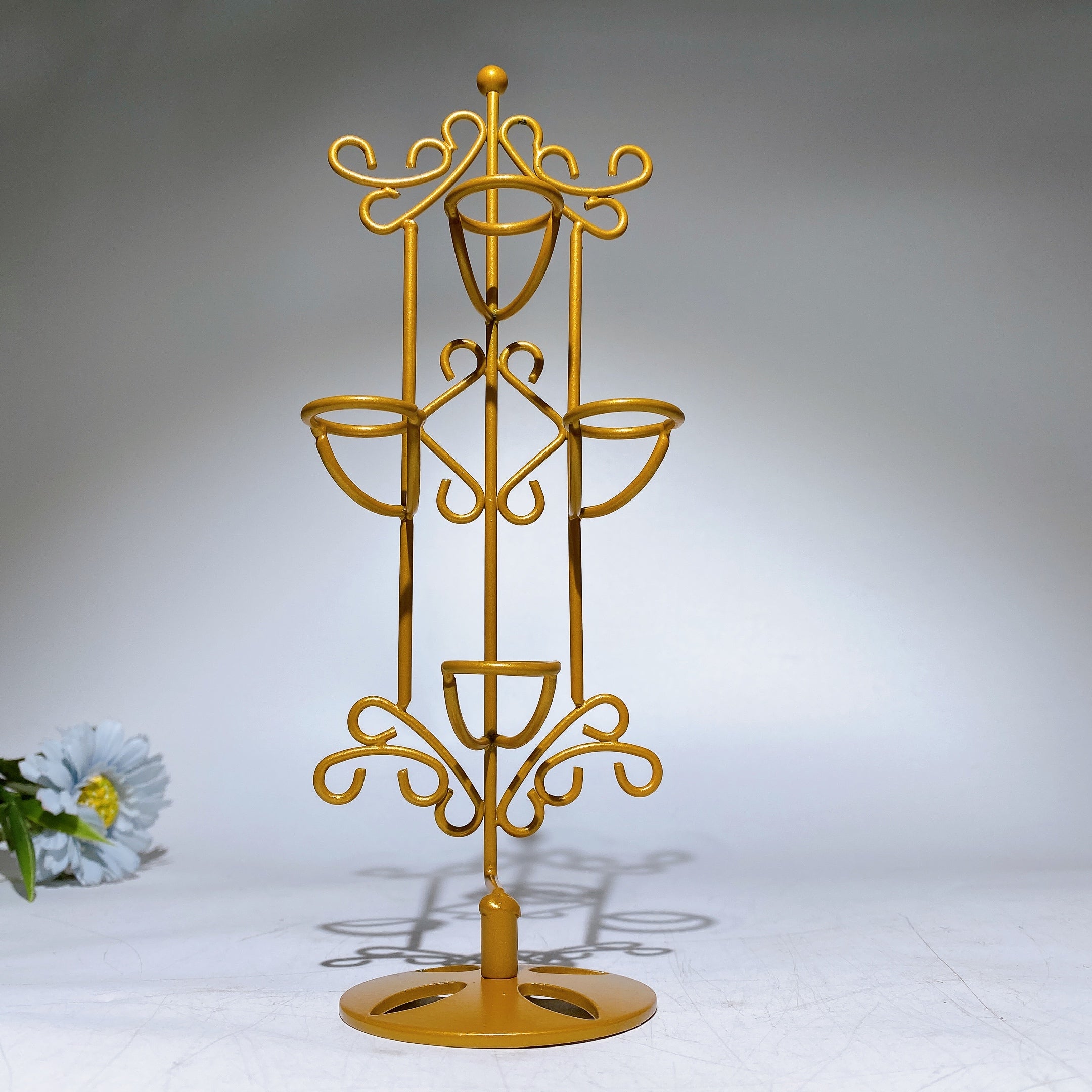23cm Gold Metal Stand for Double Terminated Crystal Points