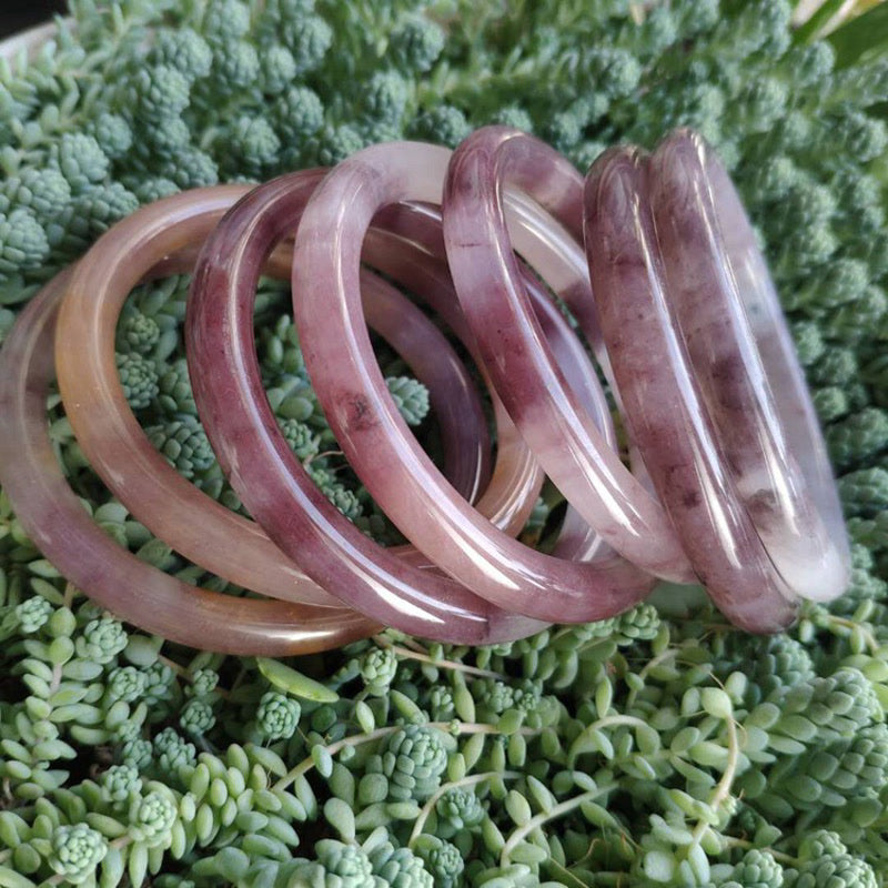 Bracelet de protection en jade violet, largeur 15 mm