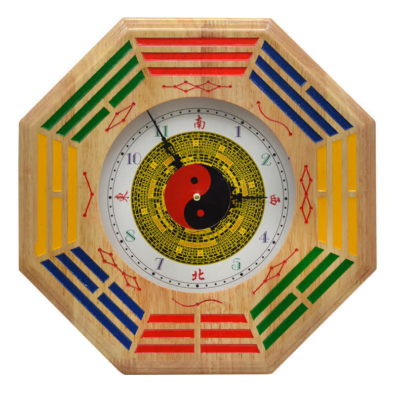 Horloge murale Feng Shui Bagua 24 cm, carte d'équilibre énergétique
