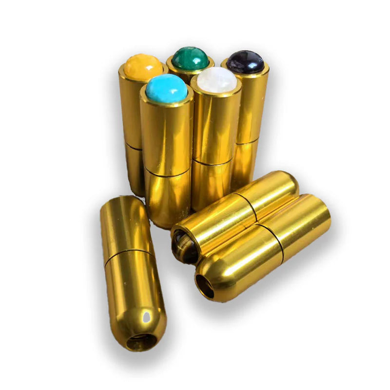 Lot de 10 diapasons avec manche en cristal pour massage et biofield