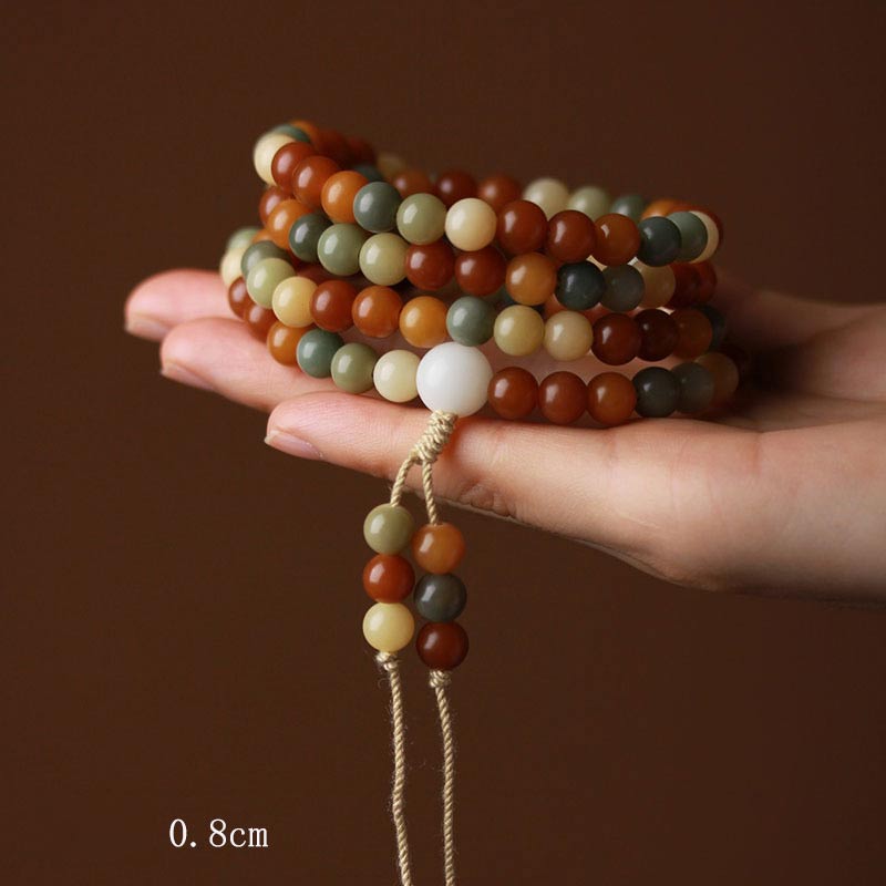 Bracelet Mala Harmonie Sagesse Graine Bodhi 8 mm