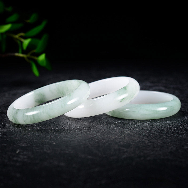 Bracelet jonc de guérison en jade naturel 60-62 mm